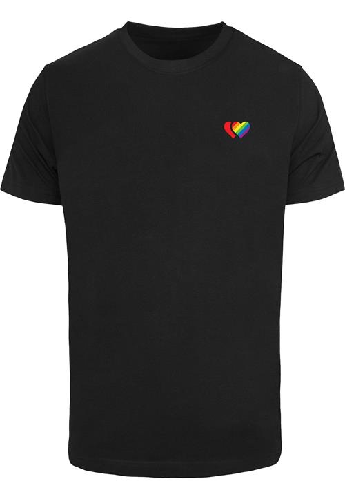 Mister Tee Bluser & t-shirts 'Double Hearts Pride'  blandingsfarvet / sort