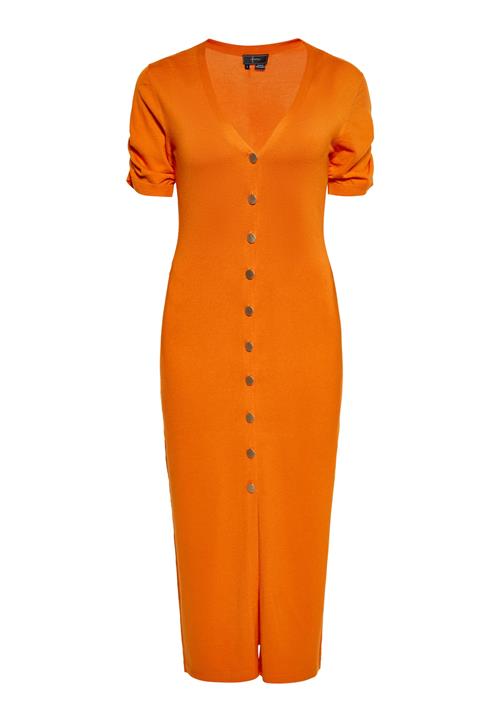 faina Strikkjole  mørkeorange