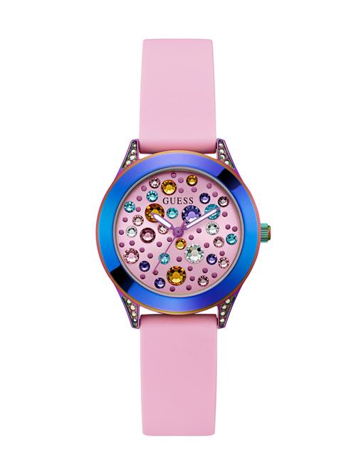 GUESS Analogt ur 'Mini Wonderlust'  blå / pink
