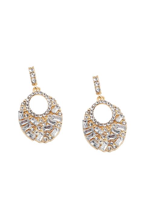 SOHI Øreringe 'Cyrilla'  guld / transparent