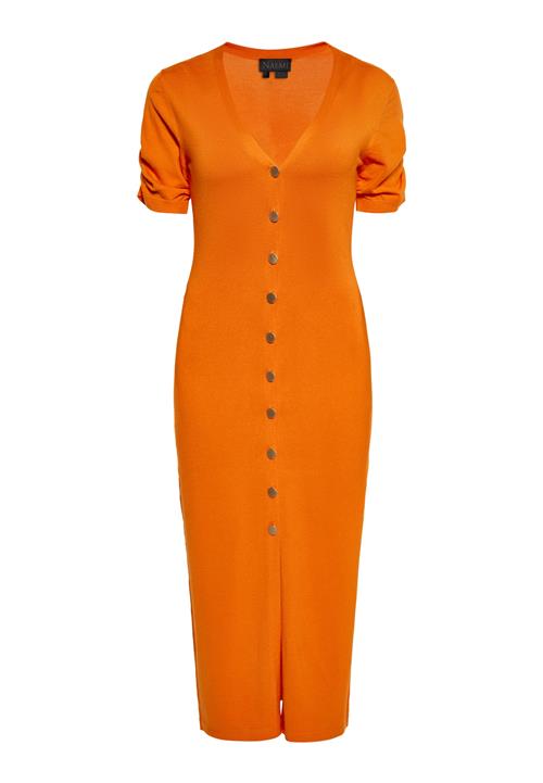 NAEMI Strikkjole  mørkeorange