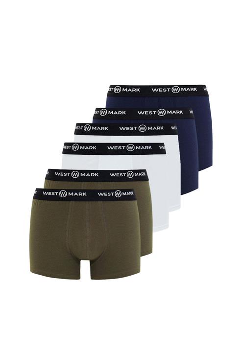 WESTMARK LONDON Boksershorts 'OSCAR'  navy / khaki / sort / hvid