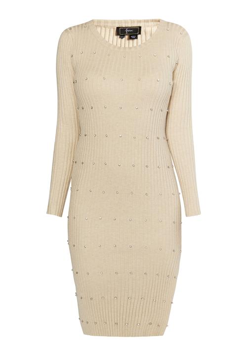 faina Strikkjole  creme