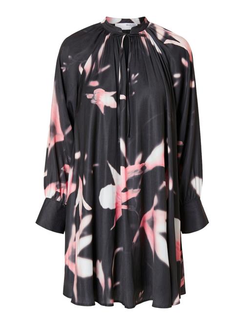 SELECTED Kjole 'SLFRibelle'  pitaya / sort / hvid