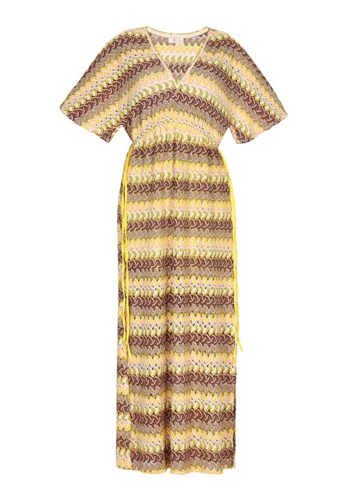 IZIA Sommerkjole  brun / gul / lys pink / hvid