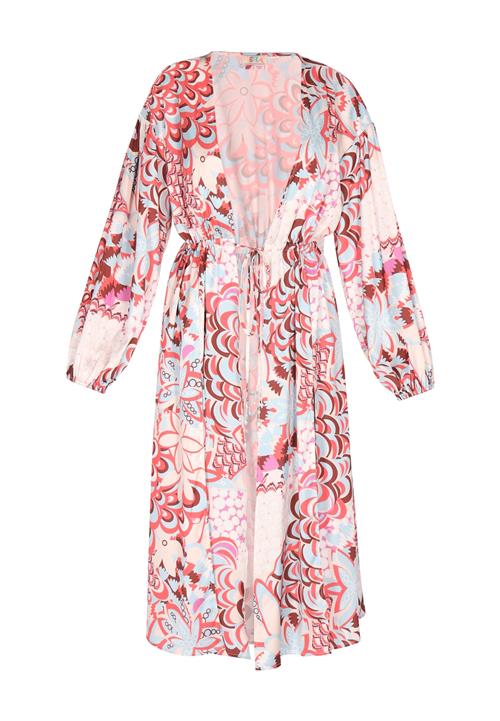 IZIA Kimono  beige / lyseblå / brun / pink