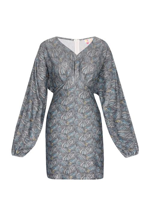 IZIA Kjole  aqua / gul / grå