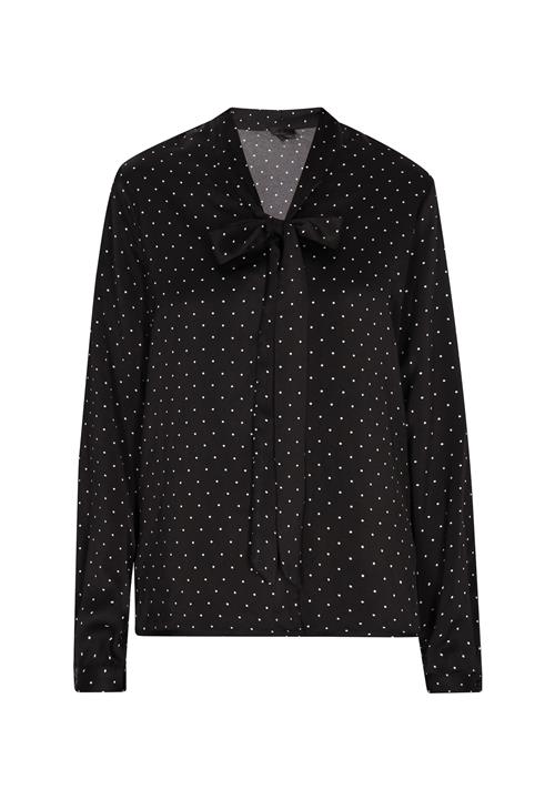 DreiMaster Klassik Bluse  sort / hvid