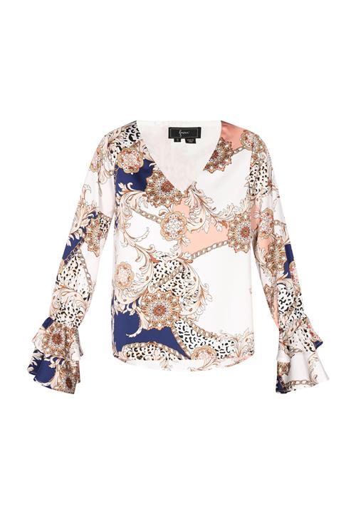 faina Bluse  beige / nude / royalblå / hvid
