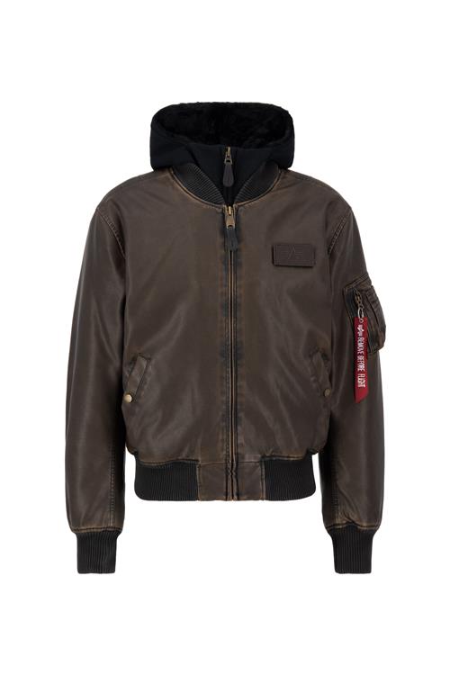 ALPHA INDUSTRIES Overgangsjakke  brun / rød / sort / hvid
