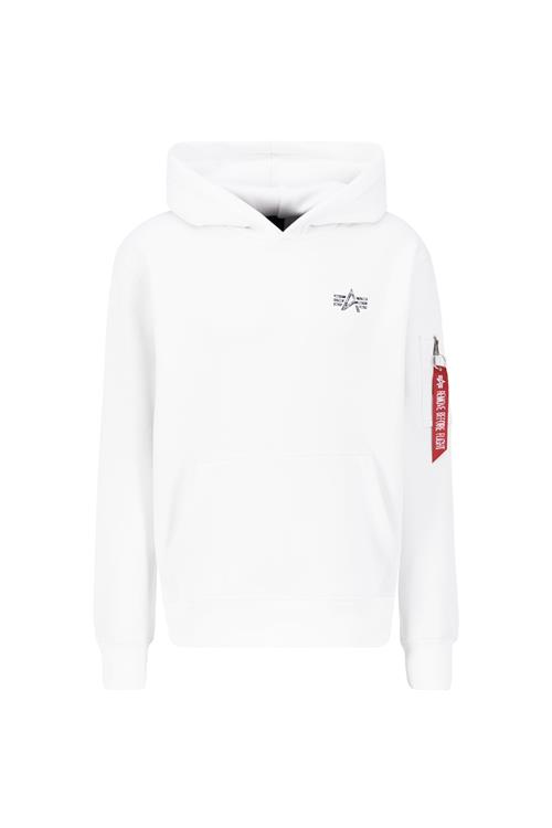 ALPHA INDUSTRIES Sweatshirt  mørkerød / sort / hvid