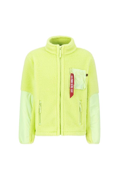 ALPHA INDUSTRIES Overgangsjakke 'Sherpa'  neongul / rød