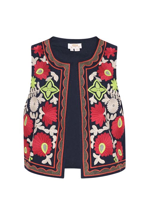 usha FESTIVAL Vest  grå / lysegrøn / cranberry / sort / offwhite