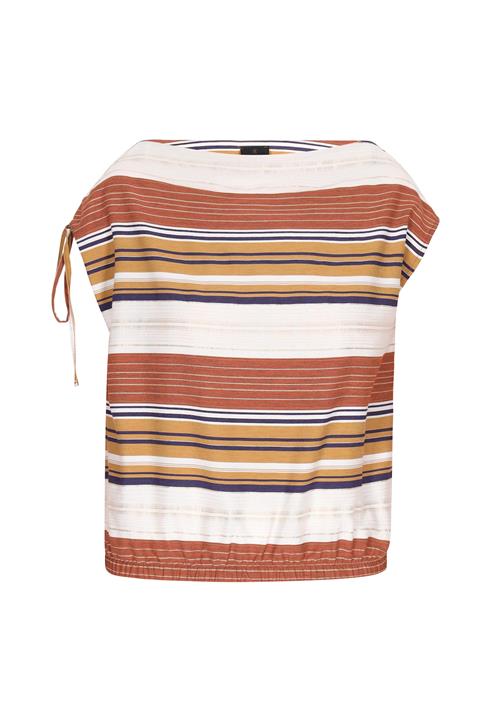 DreiMaster Klassik Bluse  indigo / rustbrun / sepia / hvid