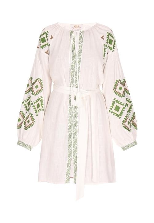 usha FESTIVAL Sommerkjole  grøn / hvid