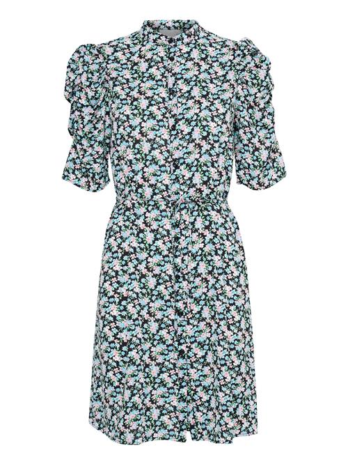 ICHI Blusekjole  mørkeblå / lys pink / hvid