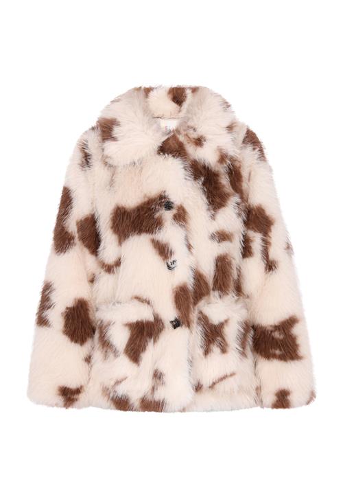 IZIA Vinterjakke  brun / uldhvid