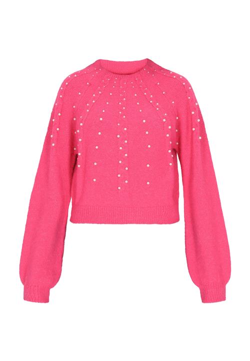faina Pullover  pink / perlehvid