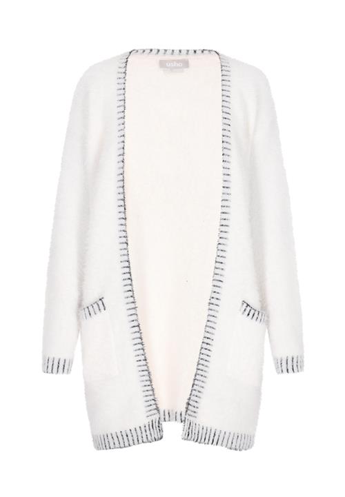 Usha Cardigan  sort / uldhvid