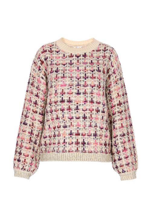 IZIA Pullover  beige / lilla / mørkelilla / fersken