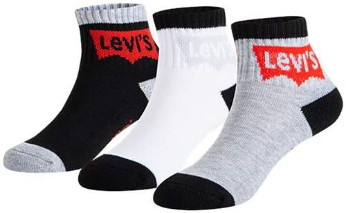 LEVI'S ® Sokker  grå-meleret / rød / sort / hvid