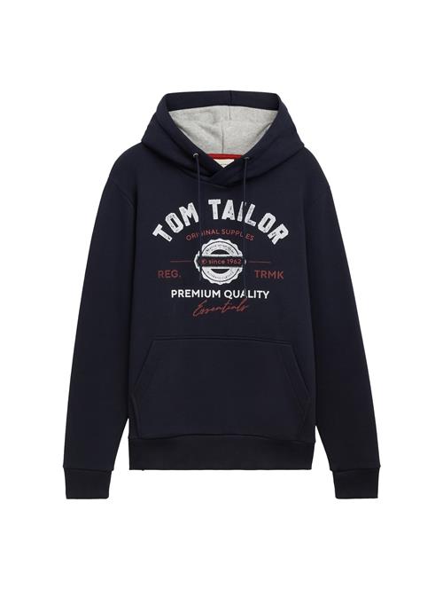 TOM TAILOR Sweatshirt  marin / mørkerød / hvid