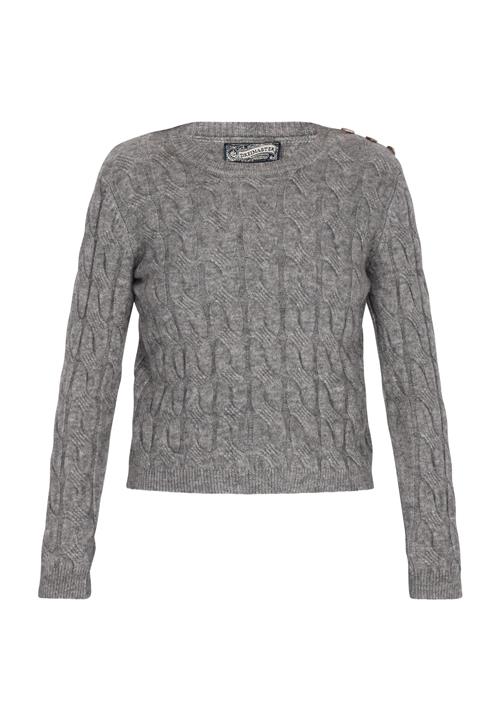 DreiMaster Vintage Pullover  turkis / grå-meleret