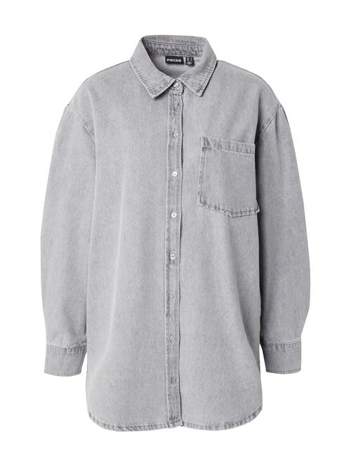 PIECES Bluse 'MAISIE'  grey denim
