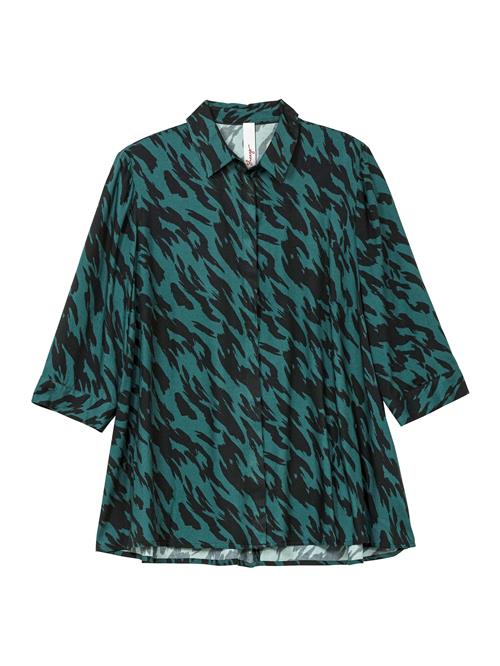 SHEEGO Bluse  petroleum / sort