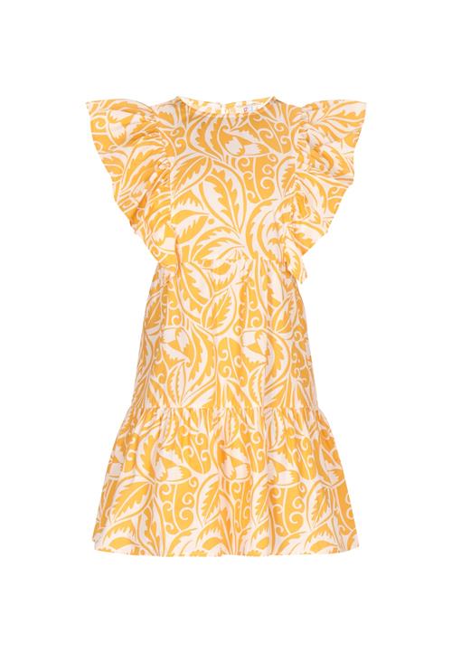 IZIA Sommerkjole  honning / hvid