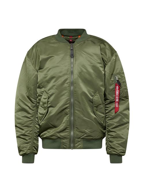 ALPHA INDUSTRIES Overgangsjakke 'MA-1 CS'  oliven / rød