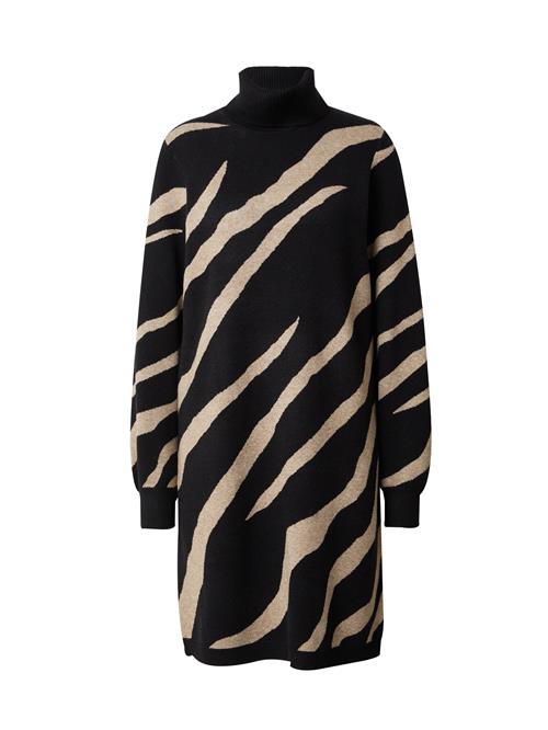 OBJECT Strikkjole 'Ray'  beige / sort