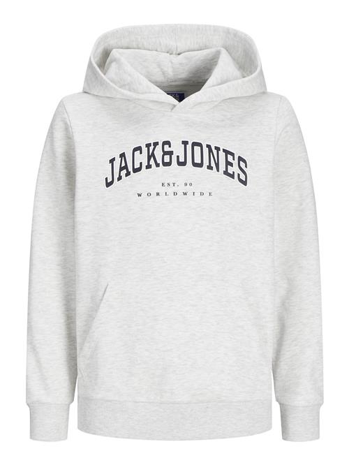 Jack & Jones Junior Sweatshirt 'JJECaleb'  lysegrå / sort / hvid
