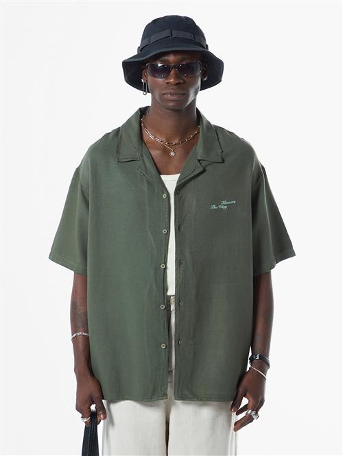 VAMOS CLO Skjorte  mørkegrøn / blandingsfarvet