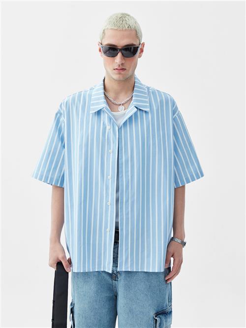 VAMOS CLO Skjorte  blå / hvid