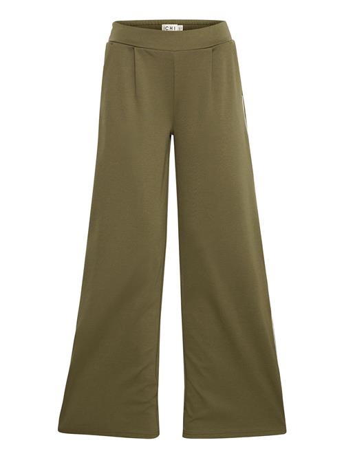 ICHI Bukser med lægfolder 'IXKate'  oliven