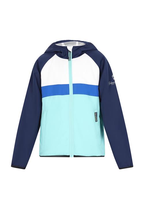 Se Schmuddelwedda Overgangsjakke 'Anorak'  blå / navy / turkis / aqua / hvid hos About You