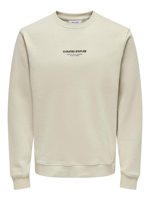 Only & Sons Sweatshirt 'ONSCurated'  greige / sort