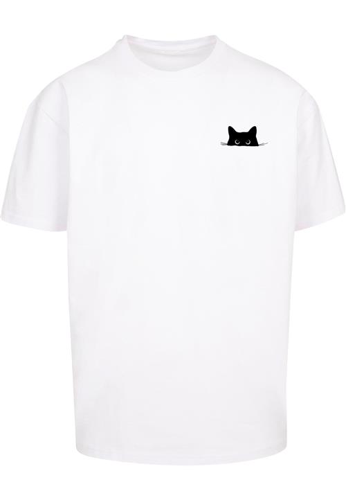 Merchcode Bluser & t-shirts 'Halloween - Cat'  sort / hvid