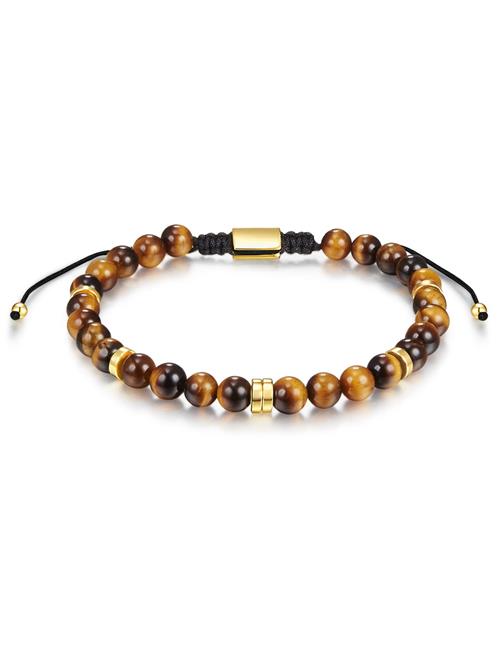 Männerglanz Armbånd  karamel / mørkebrun / sølv