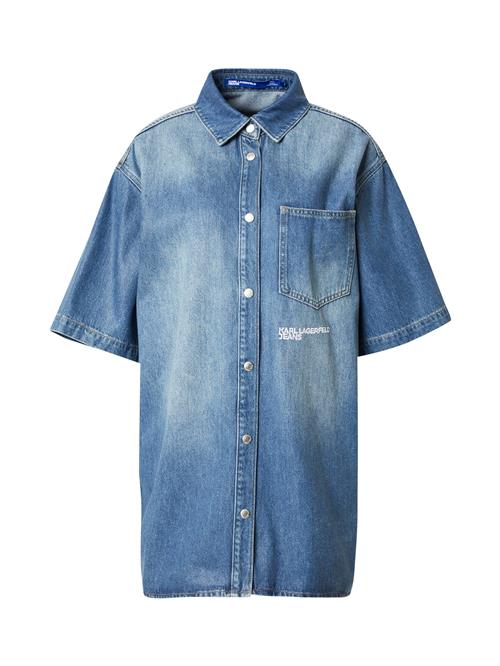 KARL LAGERFELD JEANS Bluse  blue denim / hvid