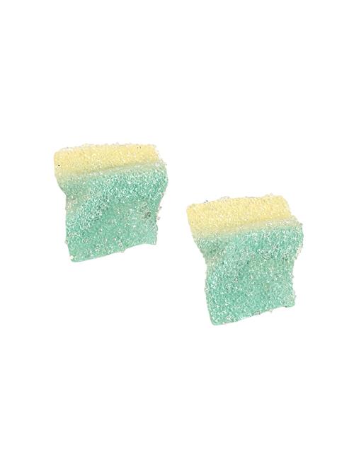 SOHI Øreringe 'Pen'  pastelgul / pastelgrøn