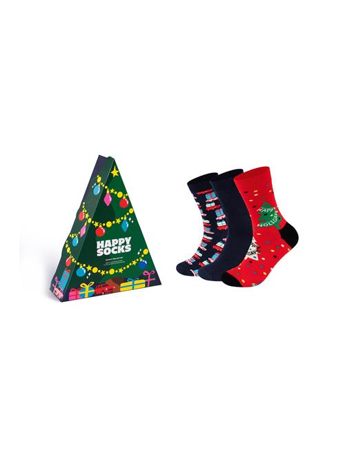 Happy Socks Sokker 'Holiday Tree'  navy / grøn / rød / hvid