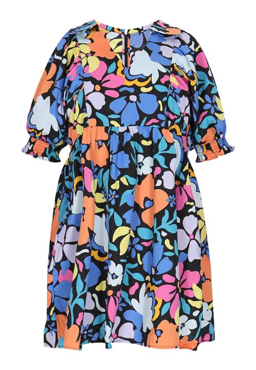 swirly Kjole  azur / orange / koral / sort