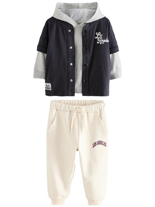 Next Sæt  blå / lysegrå / uldhvid