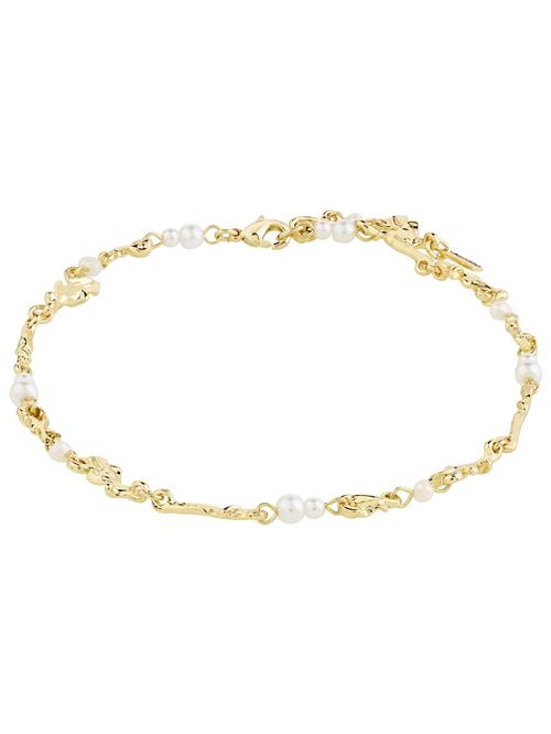 Pilgrim Fodsmykke  guld / perlehvid