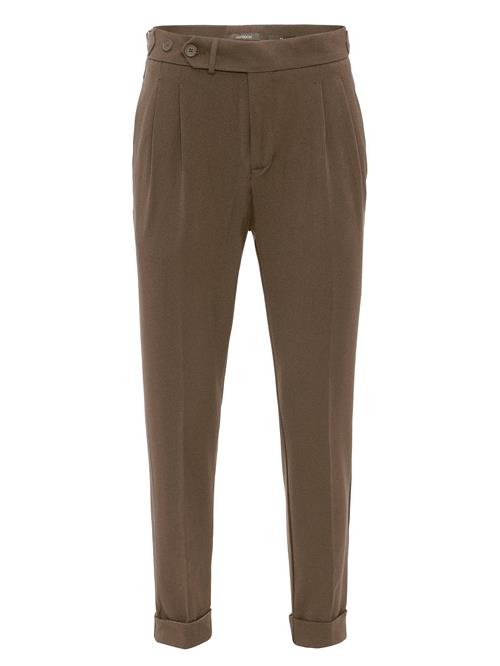 Antioch Bukser med fals  mørkebrun