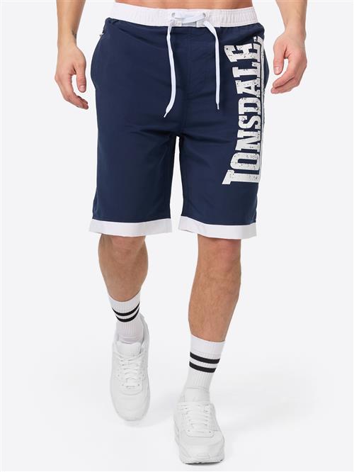 LONSDALE Badeshorts 'Clennell'  navy / hvid