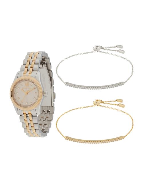 MICHAEL Michael Kors Smykkesæt 'Lexington'  guld / sølv / hvid