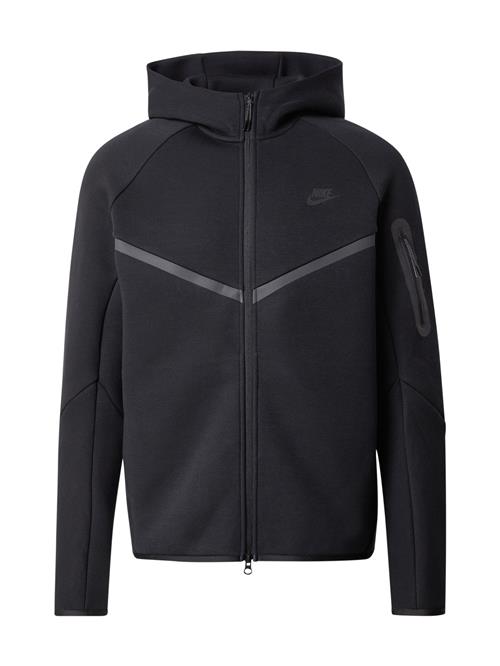 Nike Sportswear Sweatjakke 'Tech Fleece'  mørkegrå / sort